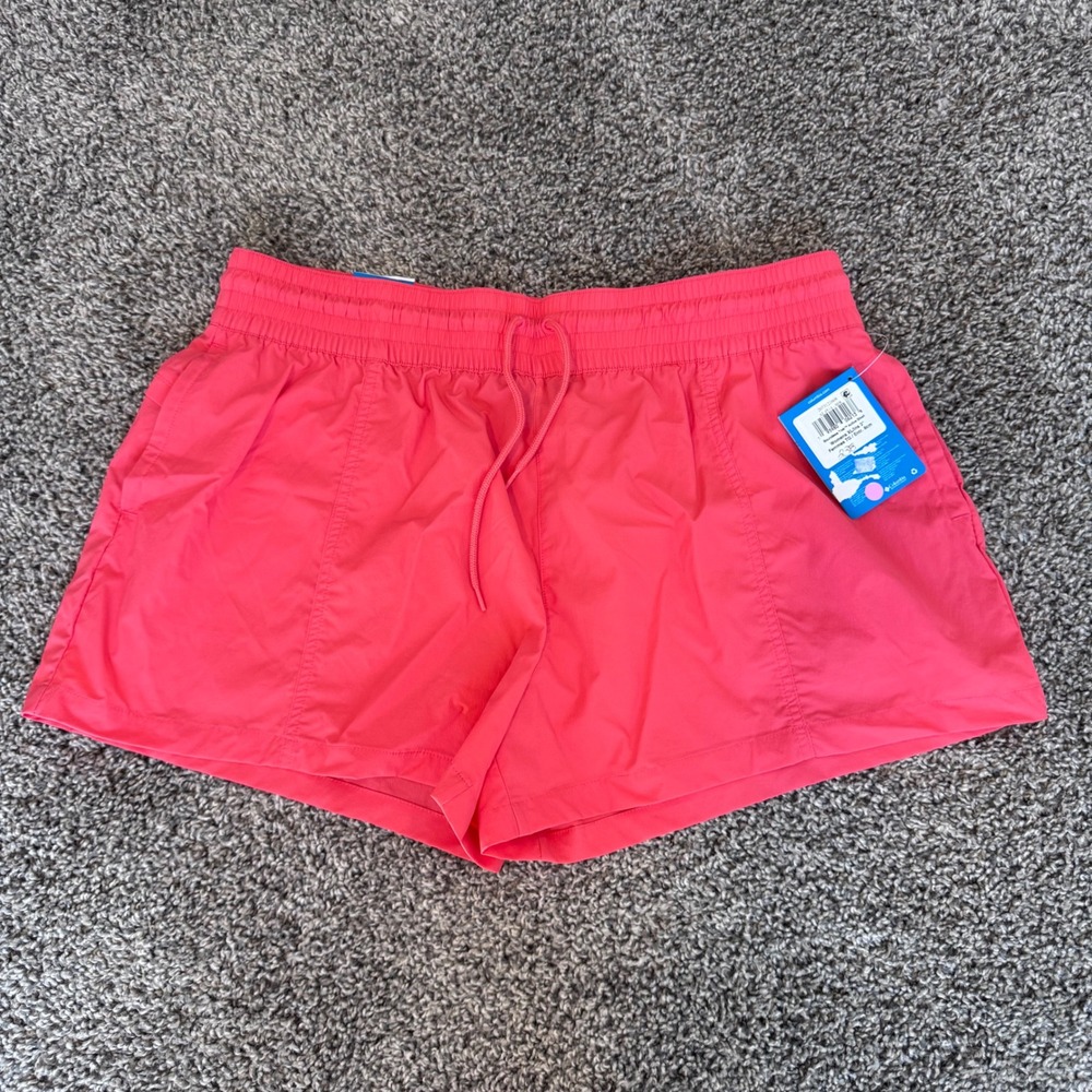 NWT Columbia Boundless Trek Active Shorts Pink Women's Size XL Zipper Pocket New
